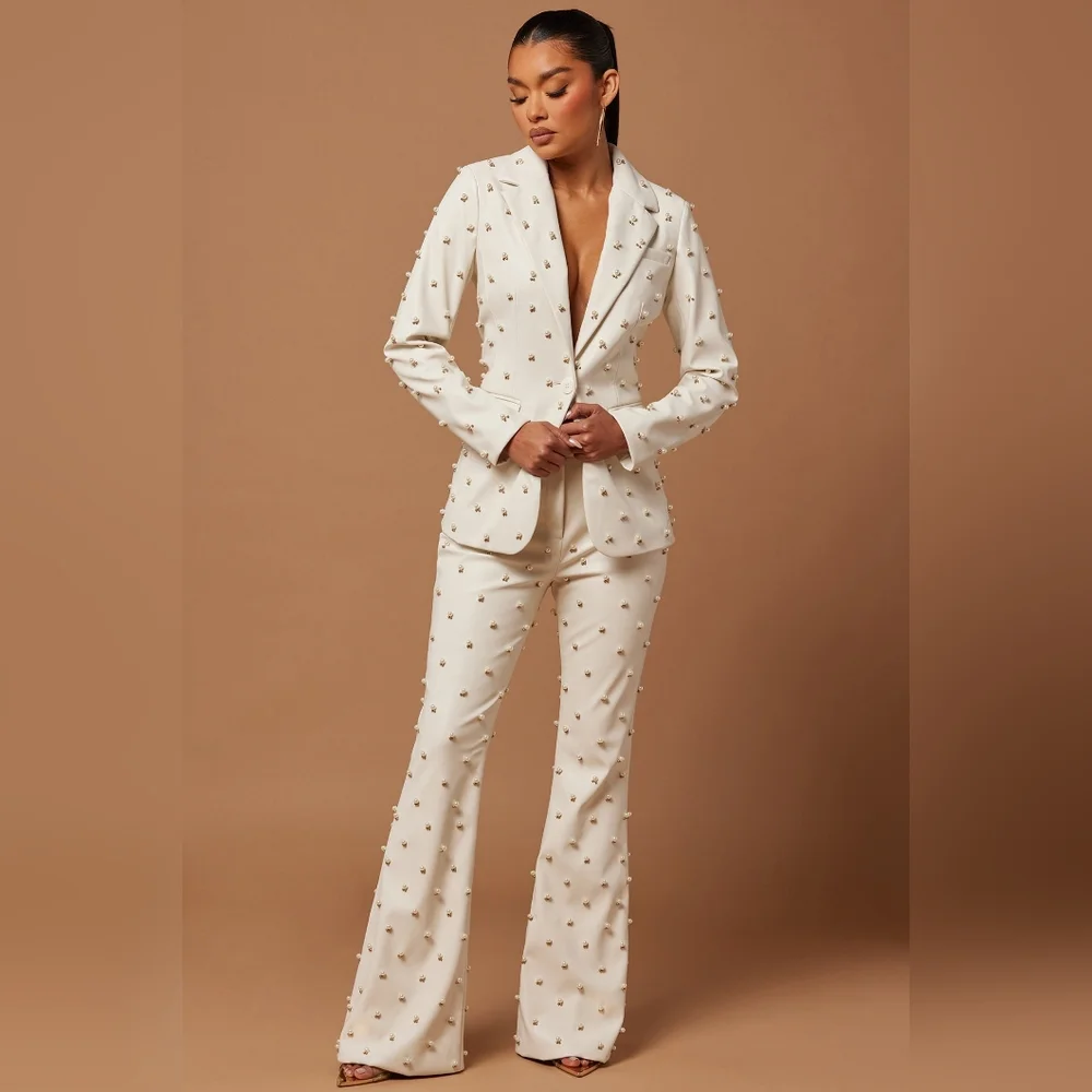 Nova Luxe Leather Emblished Pant Set - Picture 9 of 10